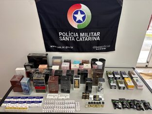 Polícia apreende cigarros eletrônicos, canetas emagrecedoras e perfumes importados em Jupiá