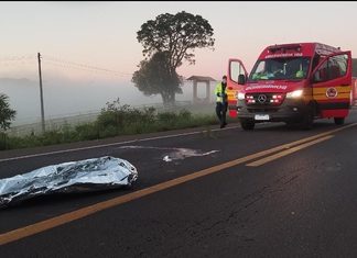 Homem de 53 anos morre após ser atropelado na BR-282