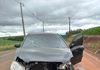 Acidente entre dois carros deixa três pessoas feridas na SC-484, no Oeste de SC