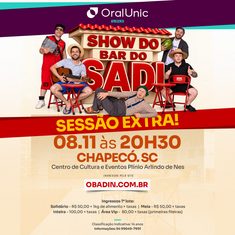 Sucesso nas redes sociais, Bar do Sadi chega ao palco com show em Chapecó