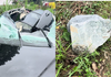 Pedra de 50 kg cai de caminhão, destrói teto de carro e deixa motorista gravemente ferida em SC
